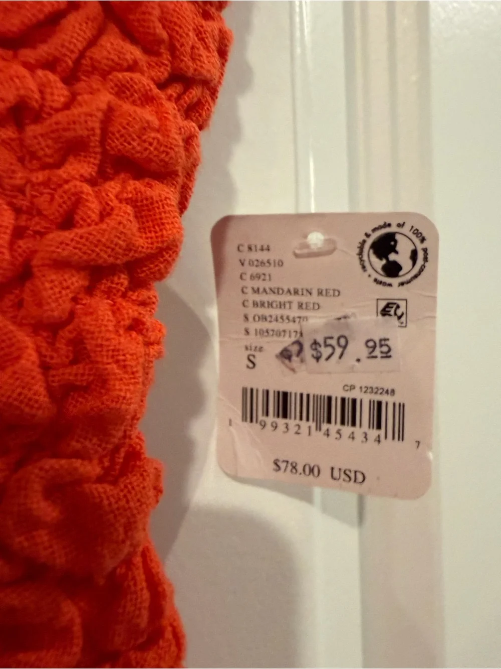 Free People Bright Orange Mini Dress
